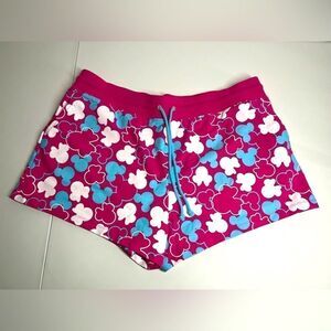 Disney Parks Mickey / Minnie Mouse Icon Drawstring Gym Shorts Pink Size 1X